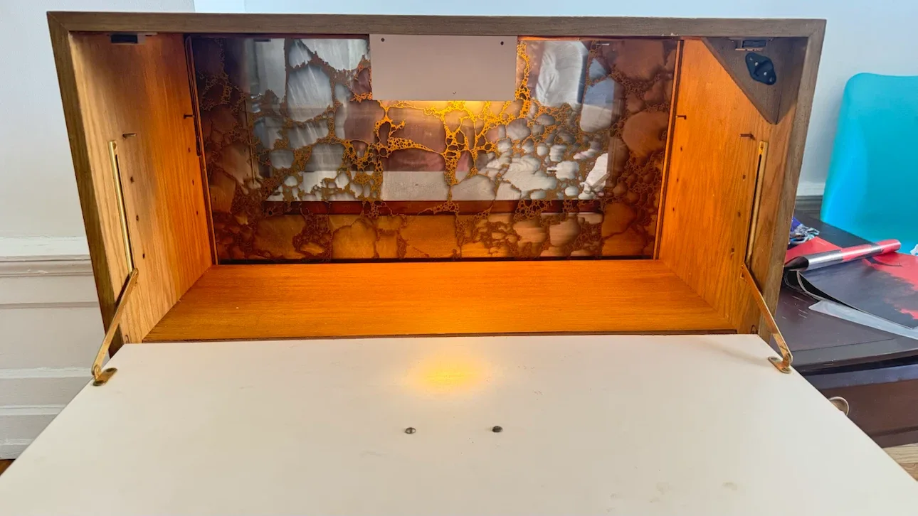 Vintage Wall Mounted Bar Cabinet - photo 2