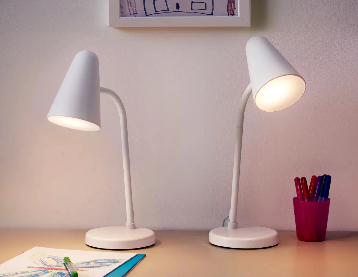 One IKEA table lamp