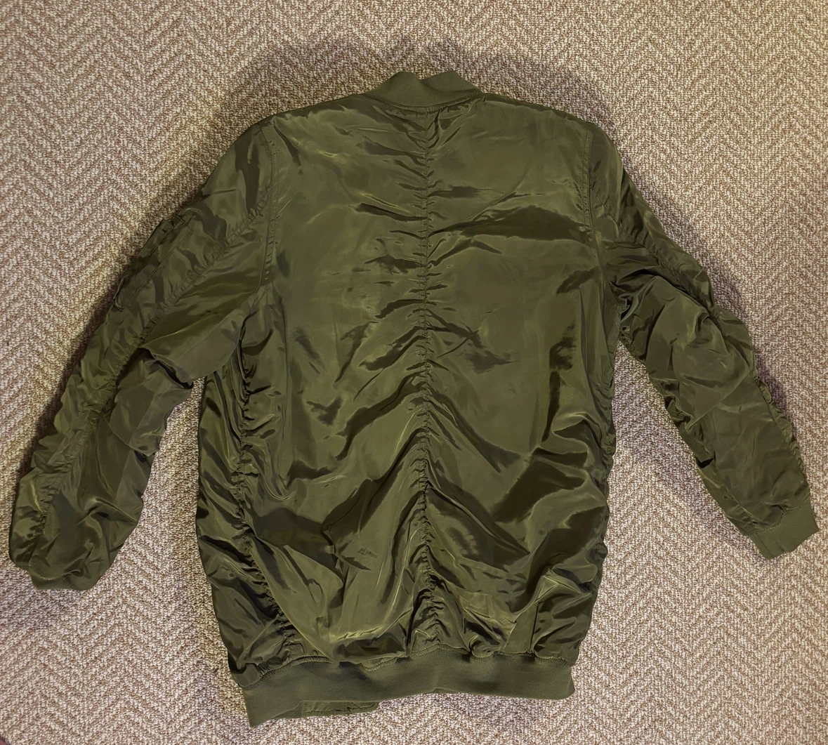 Revamped Outerwear Olive Bomber Jacket (size M) - photo 4