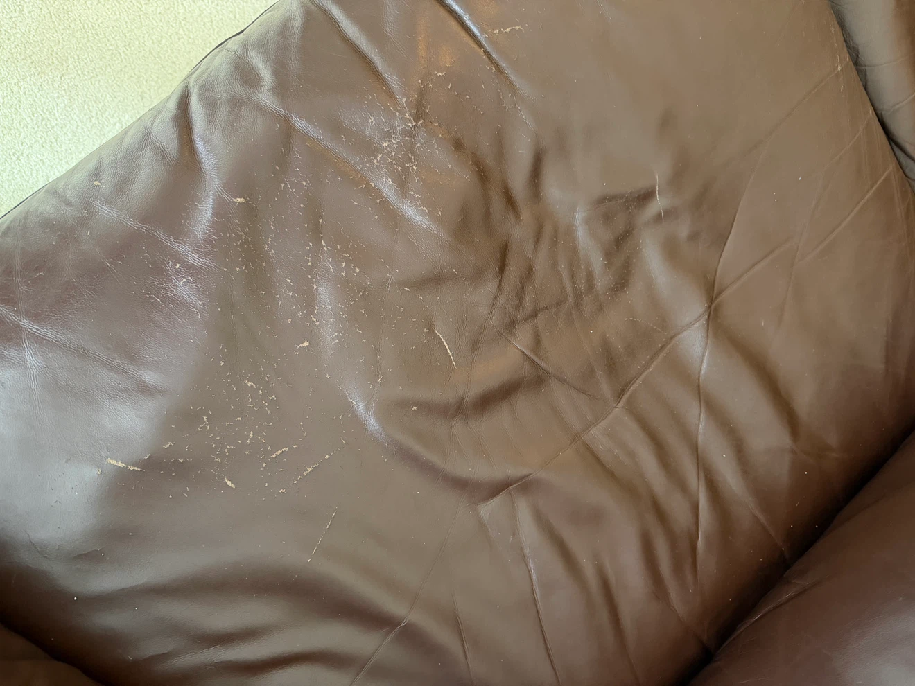 Brown Leather Sofa Bed - photo 3