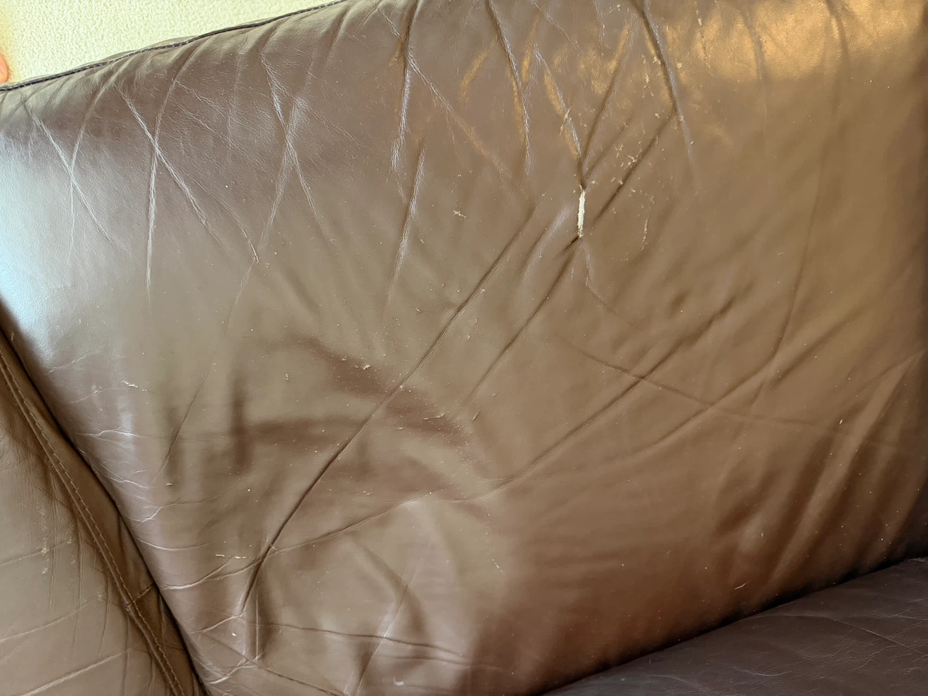 Brown Leather Sofa Bed - photo 4
