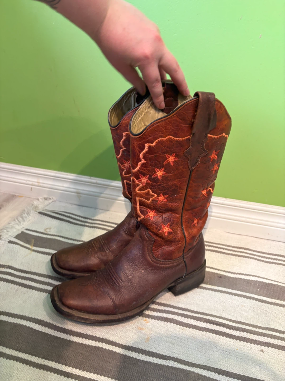 Stetson Ladies Cowboy Boots Size 7.5