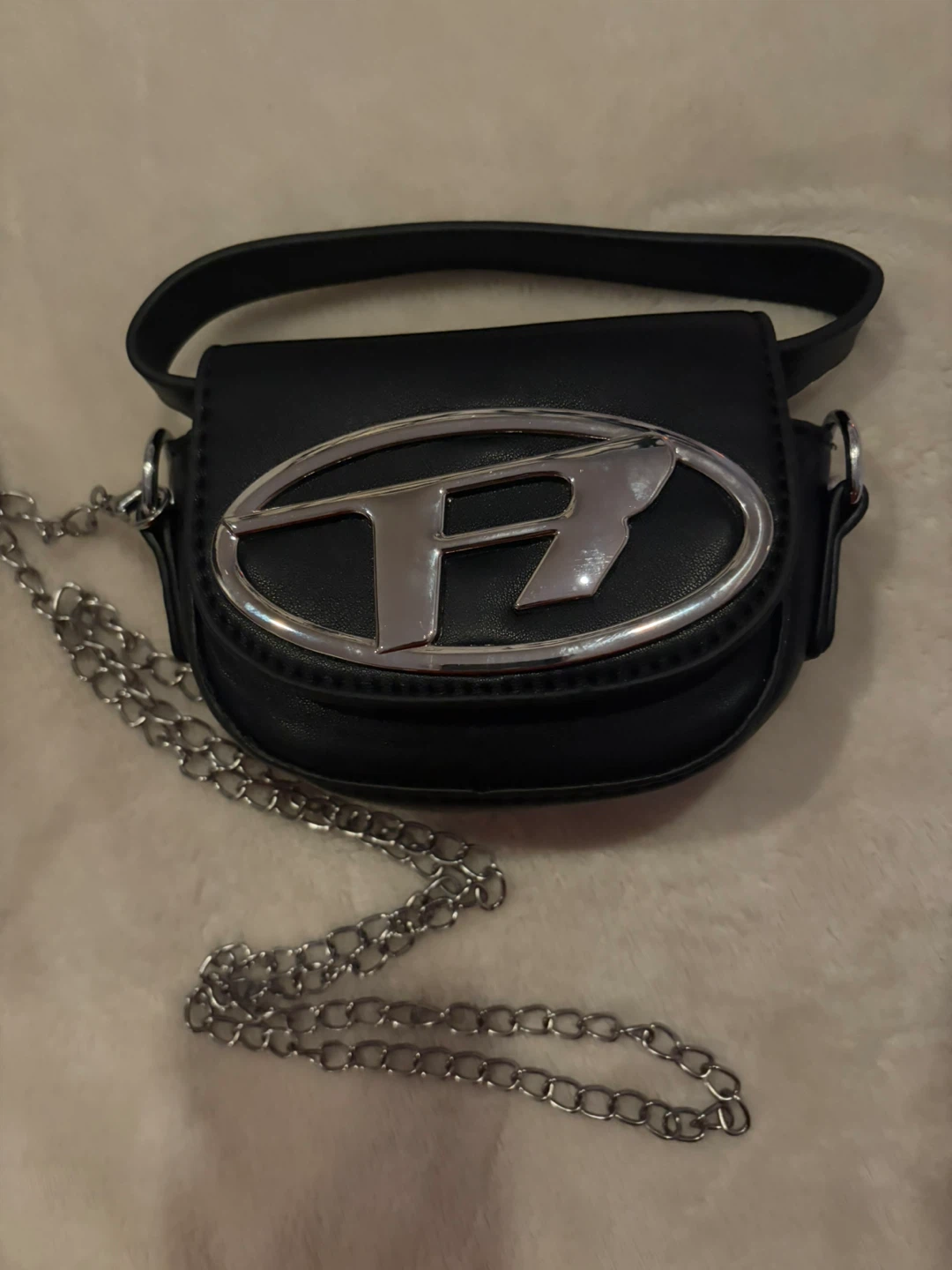 Diesel Black Leather  -Mini Crossbody Bag-High Fashion - photo 2