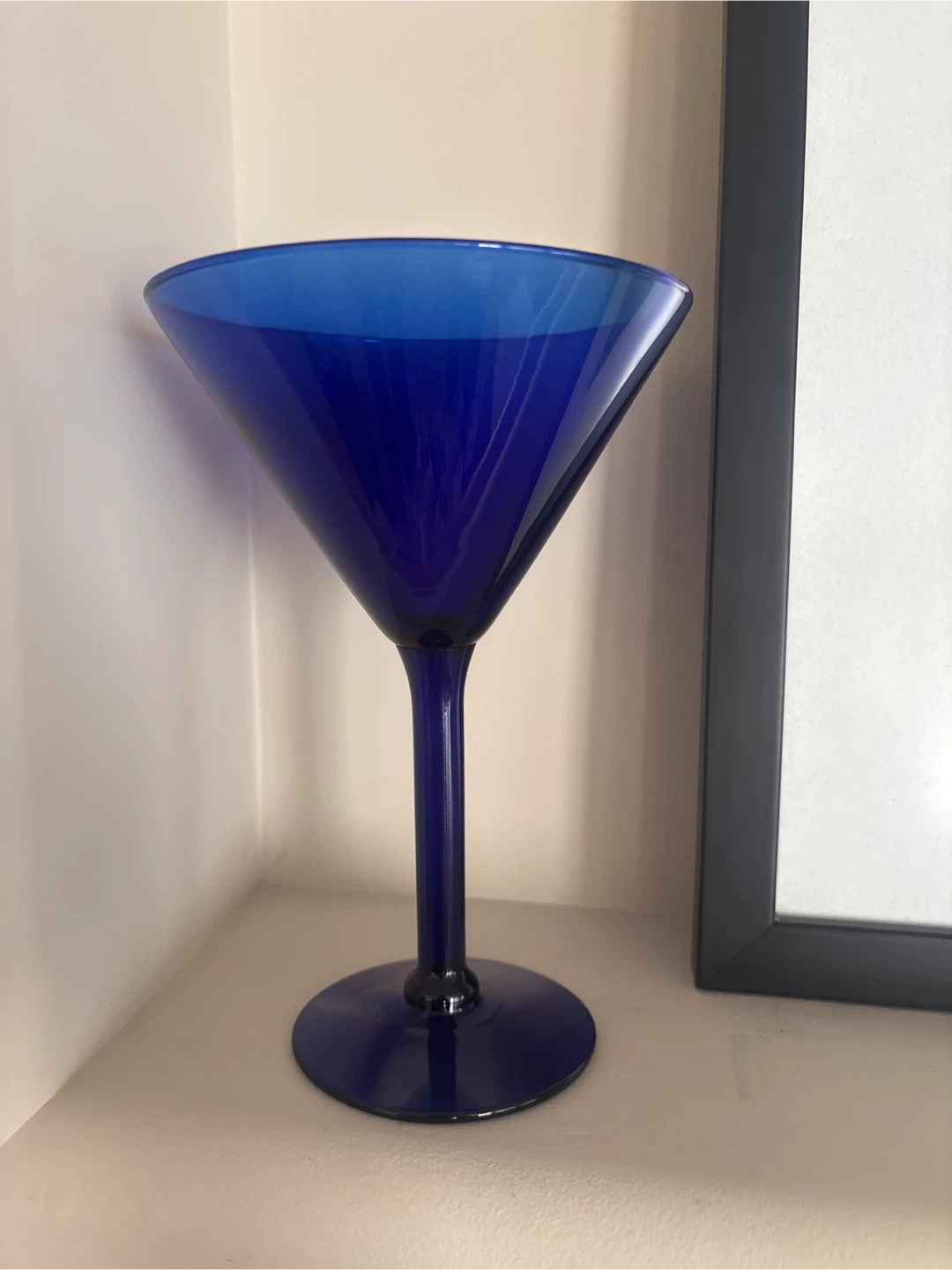 Set of 6 Cobalt Blue Martini Glasses