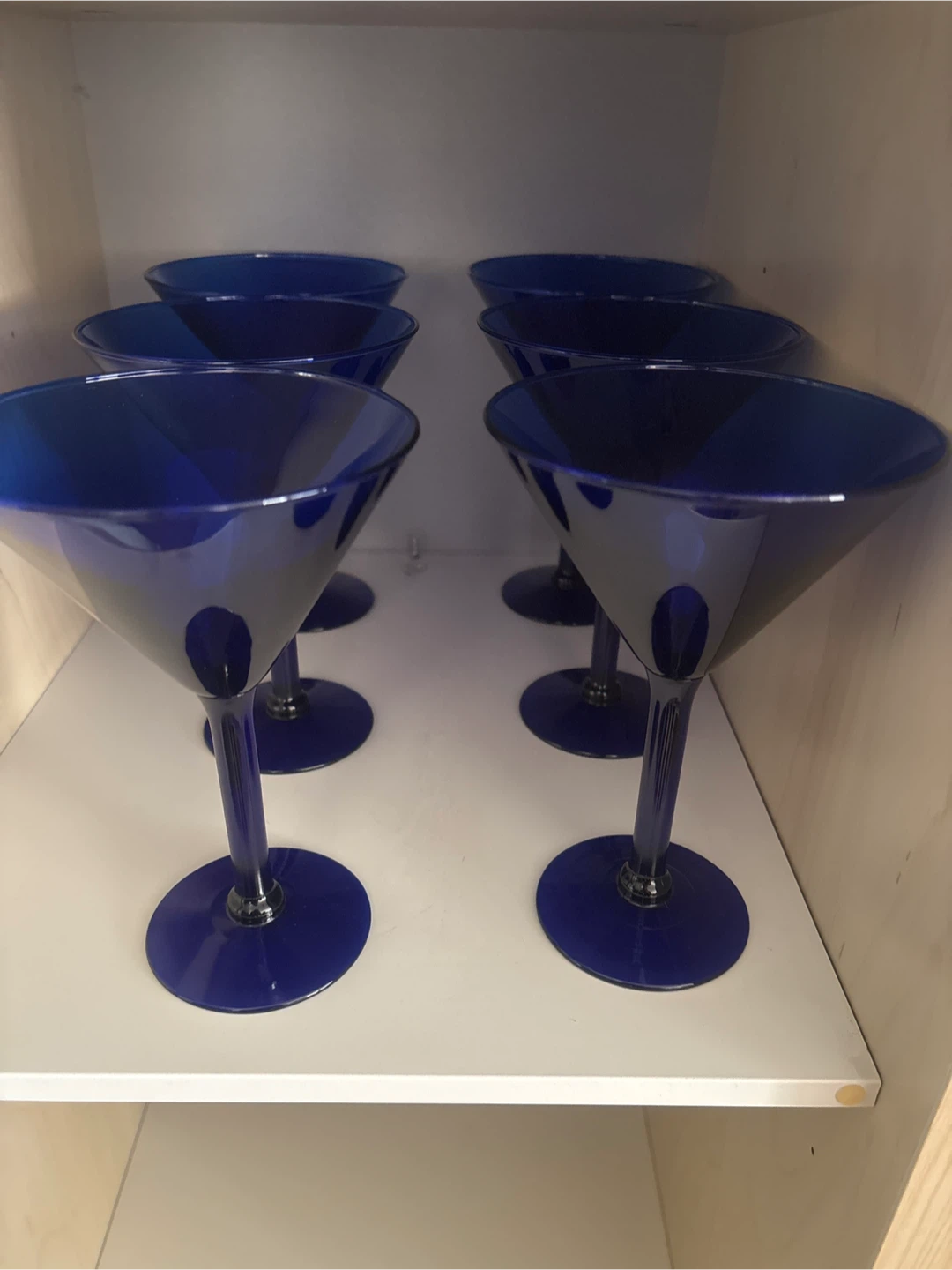 Set of 6 Cobalt Blue Martini Glasses - photo 2