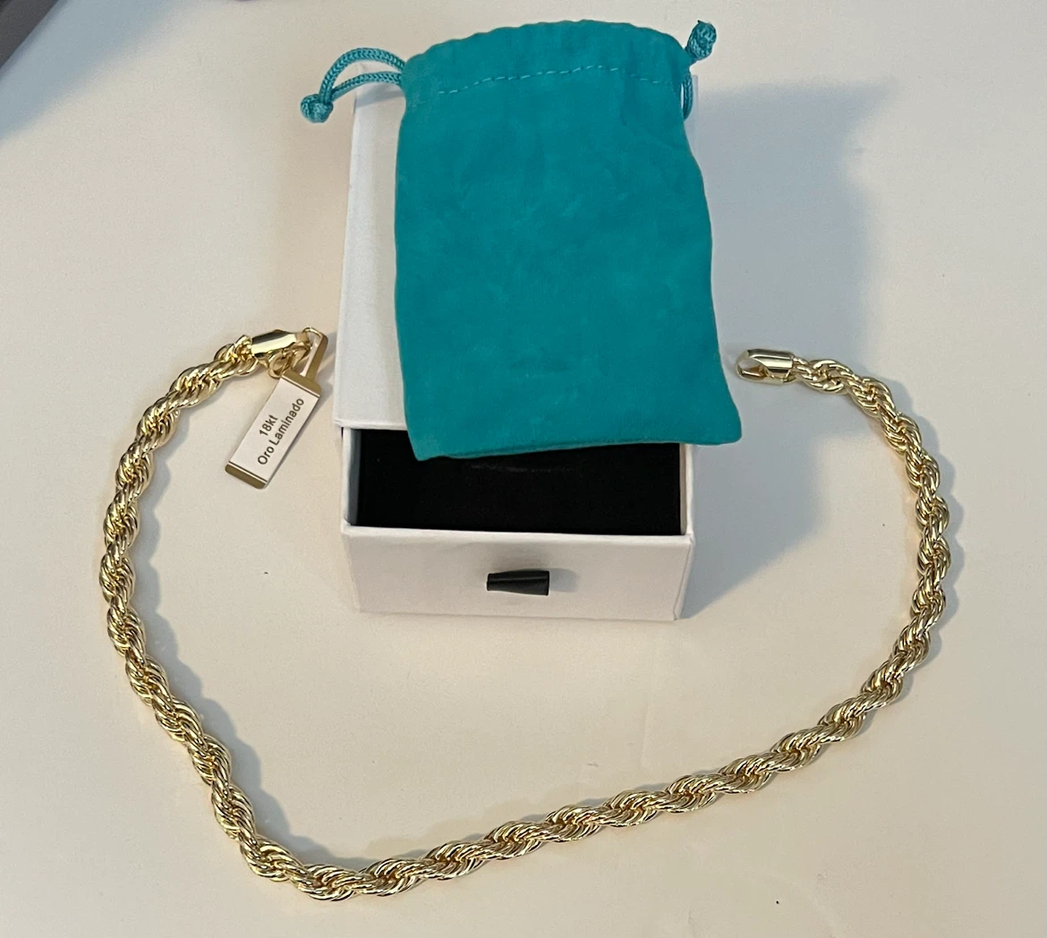 Ling Na Jewelry Rope Chain Necklace and Earrings - photo 2