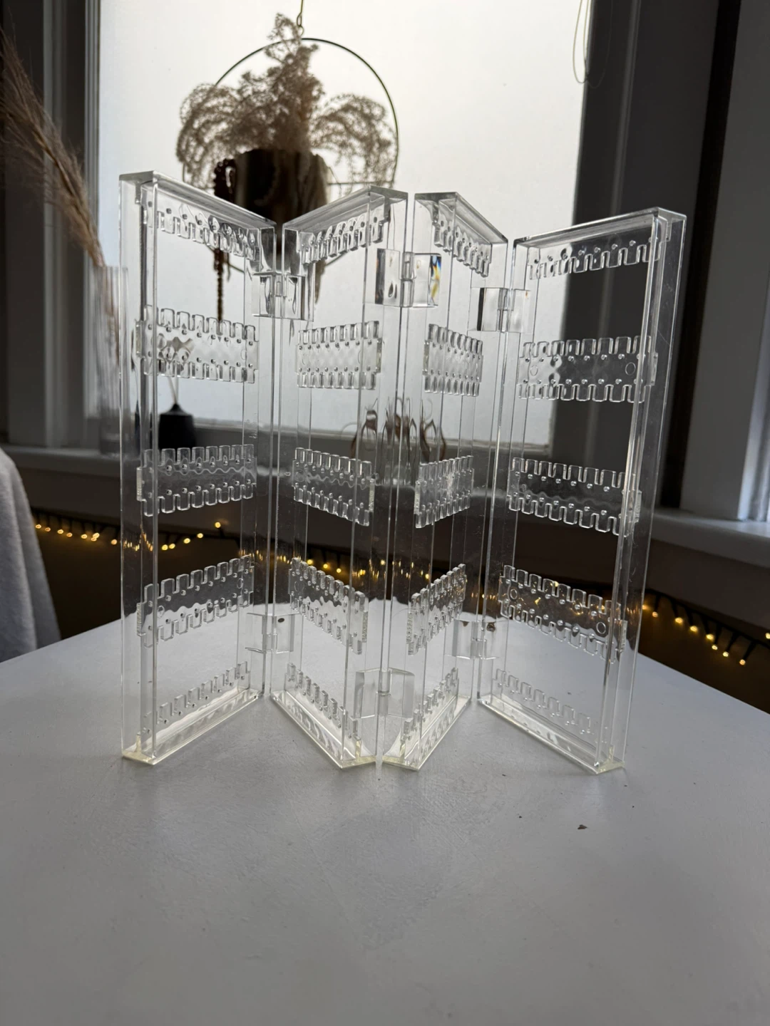 Clear acrylic jewelry holder