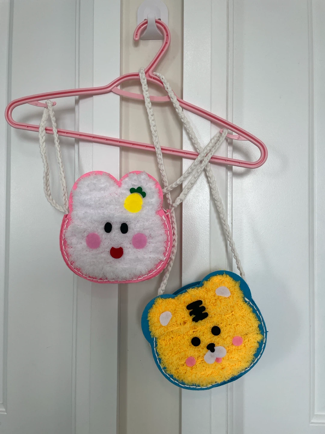Set of 2 Hand-made Kids Animal Character Crossbody Bags