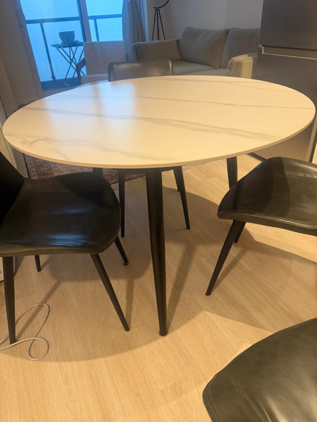 Modern Dining Table with 4 Chairs