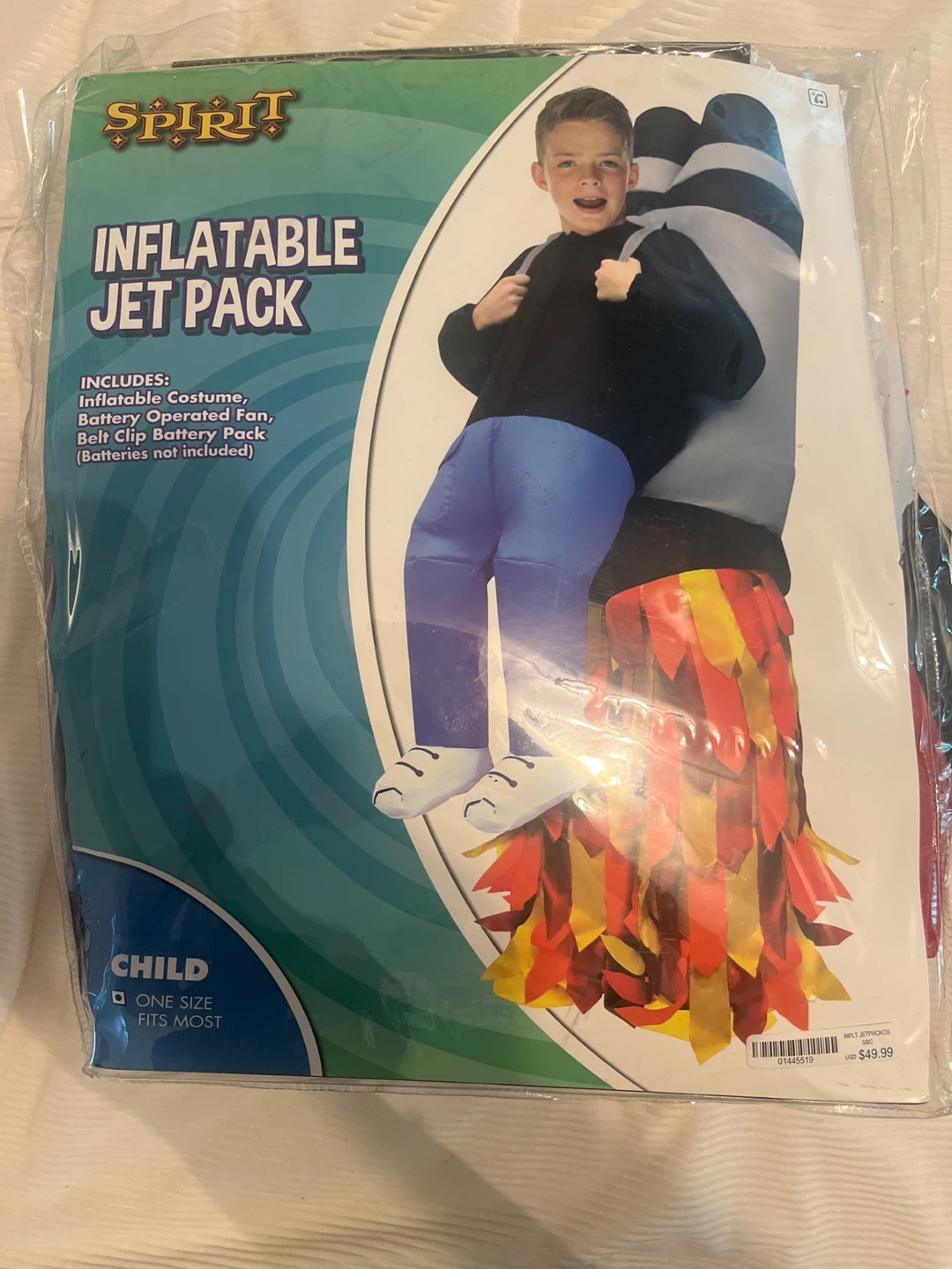 Spirit Halloween Inflatable Jet Pack Costume Child One Size
