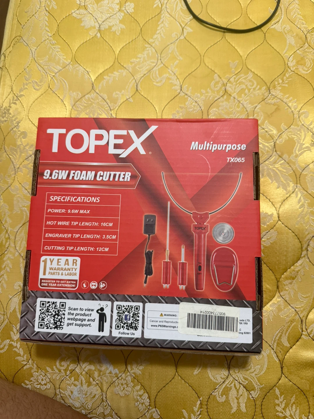 Topex 3-in-1 9.6W Foam Cutter