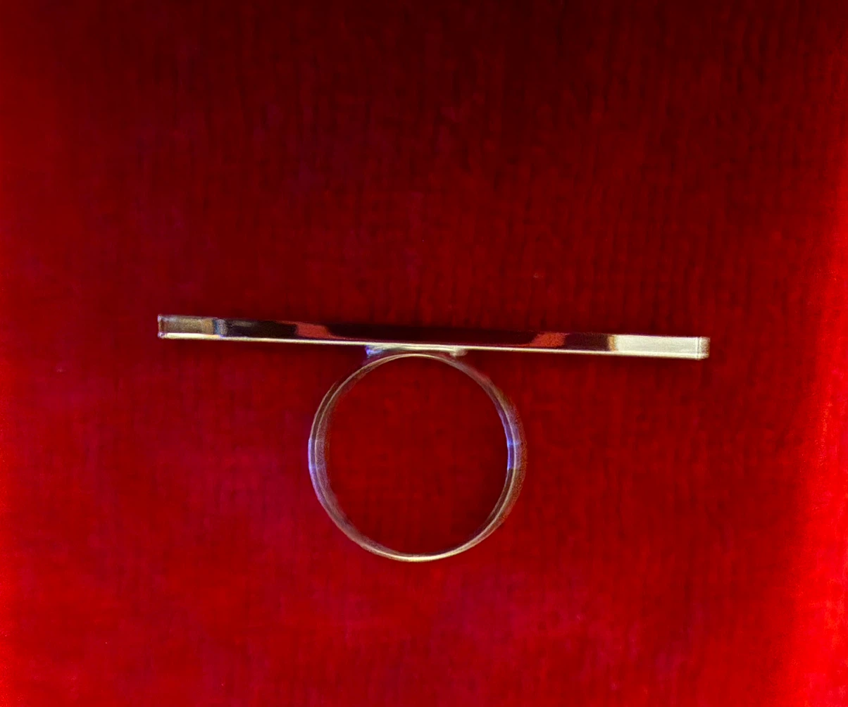 Minimalist Silver Bar Ring