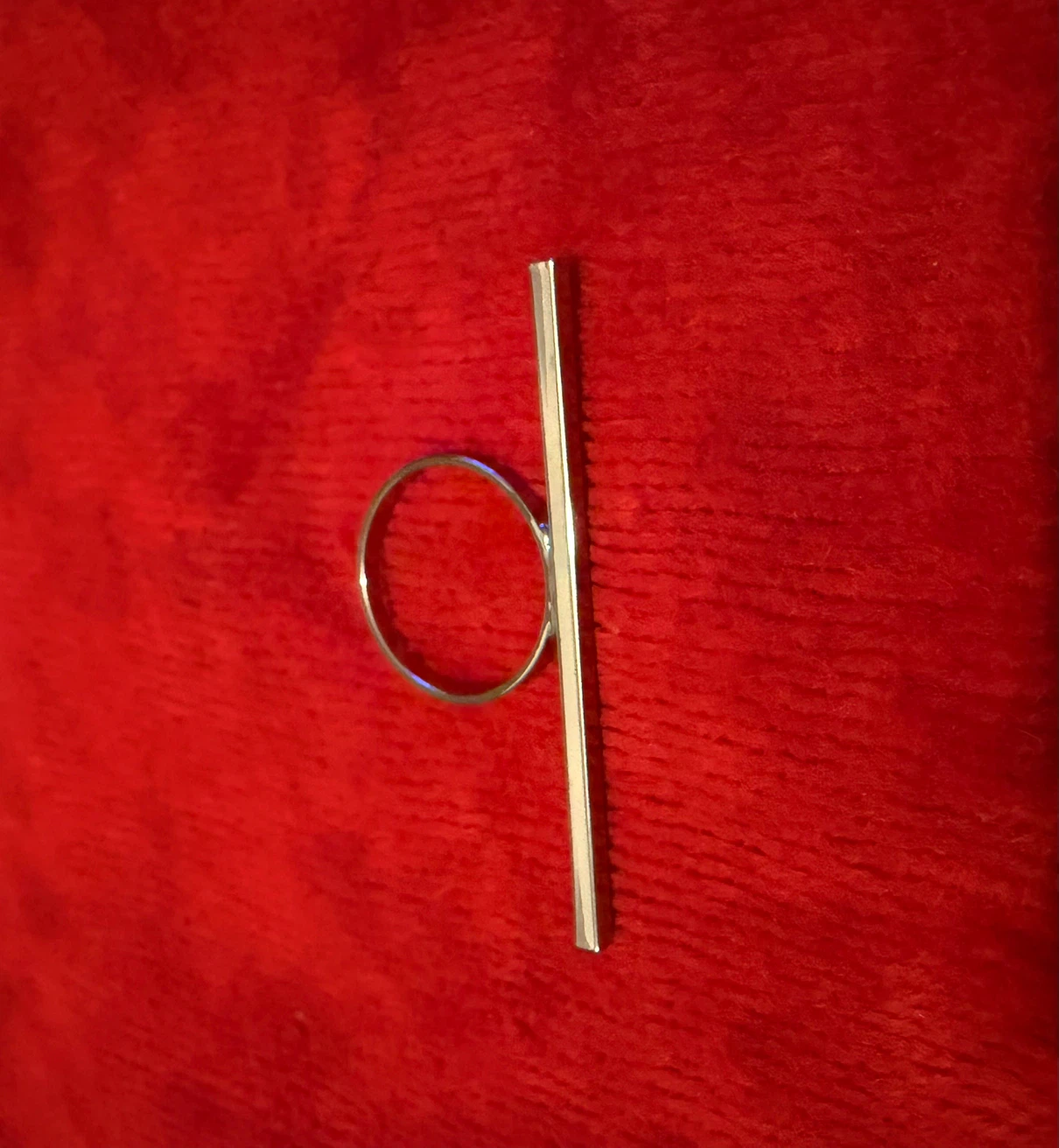 Minimalist Silver Bar Ring - photo 2