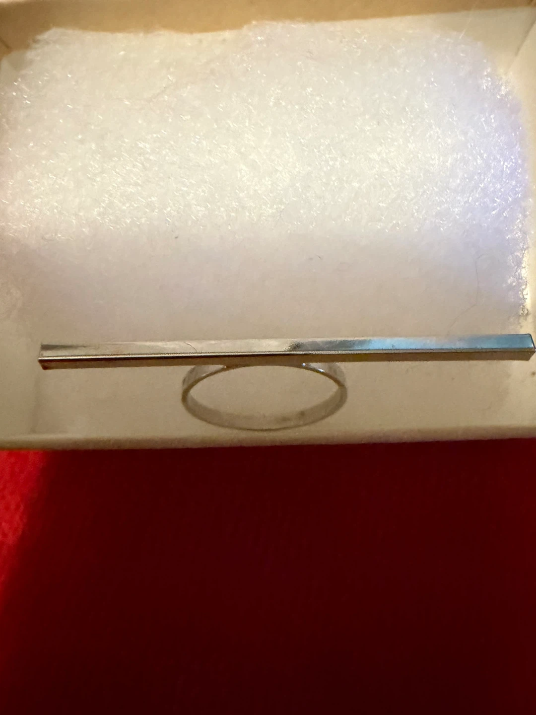 Minimalist Silver Bar Ring - photo 4