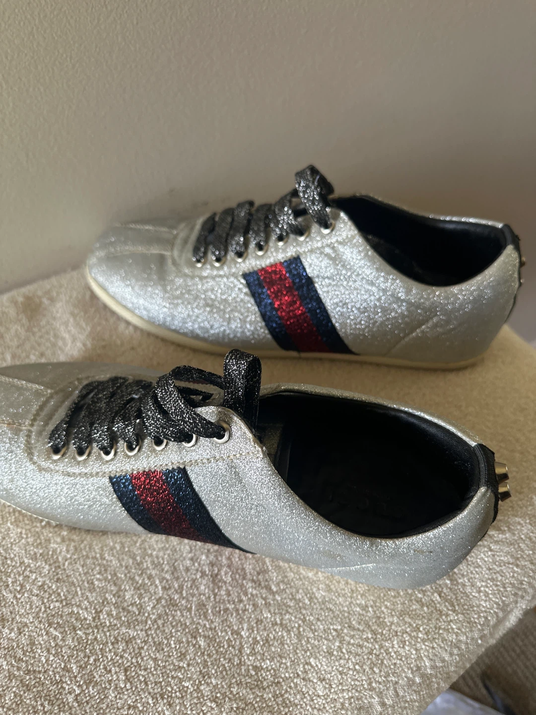 Gucci Glitter Sneakers Size 45 - photo 4