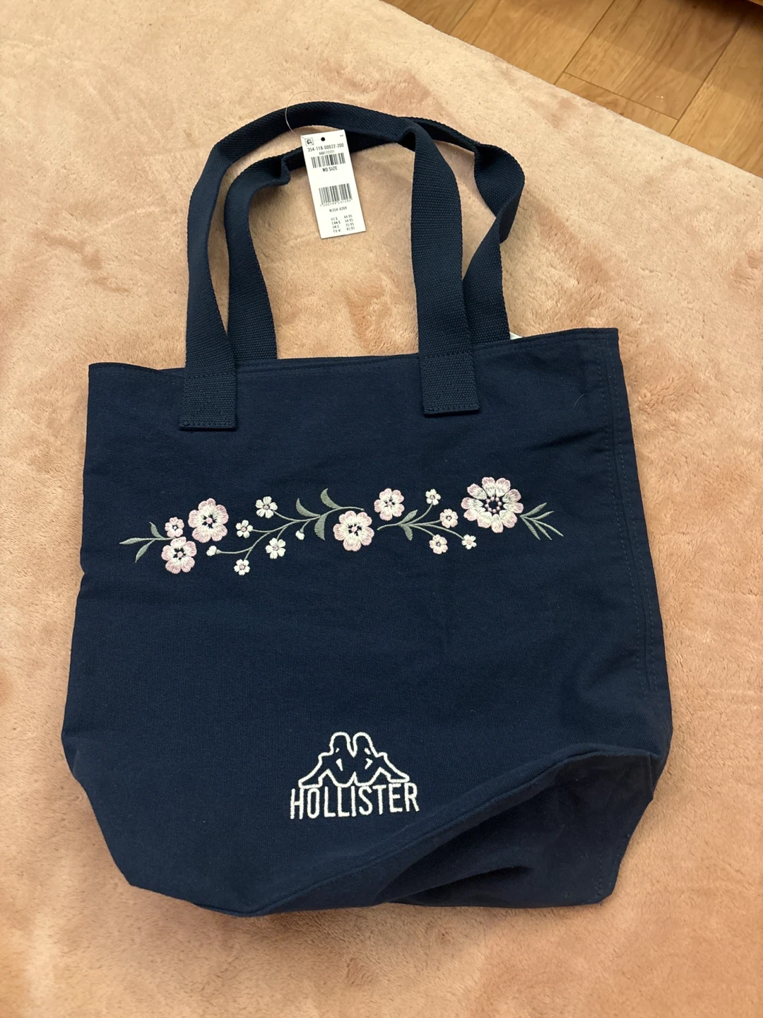 Hollister Navy Floral Tote Bag
