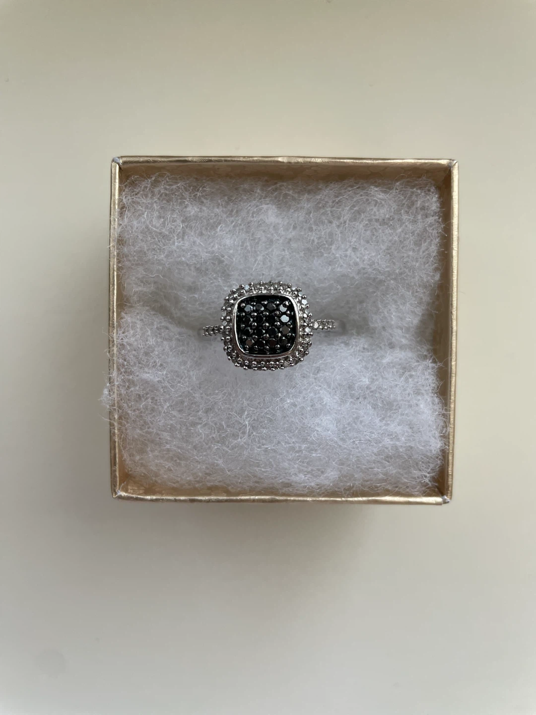 Sterling Silver Diamond Halo Ring - photo 2