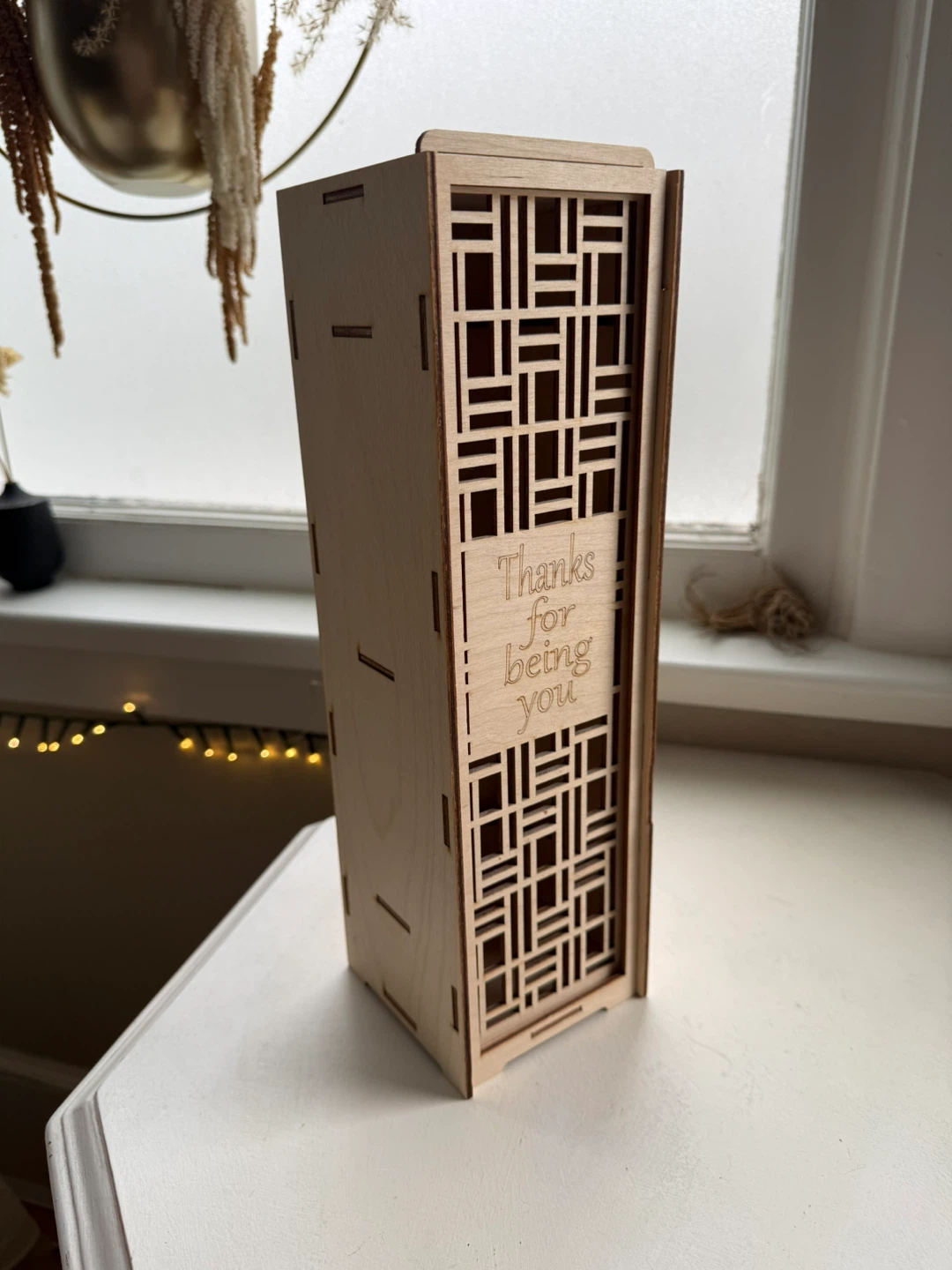 Lasercut wood gift box - new
