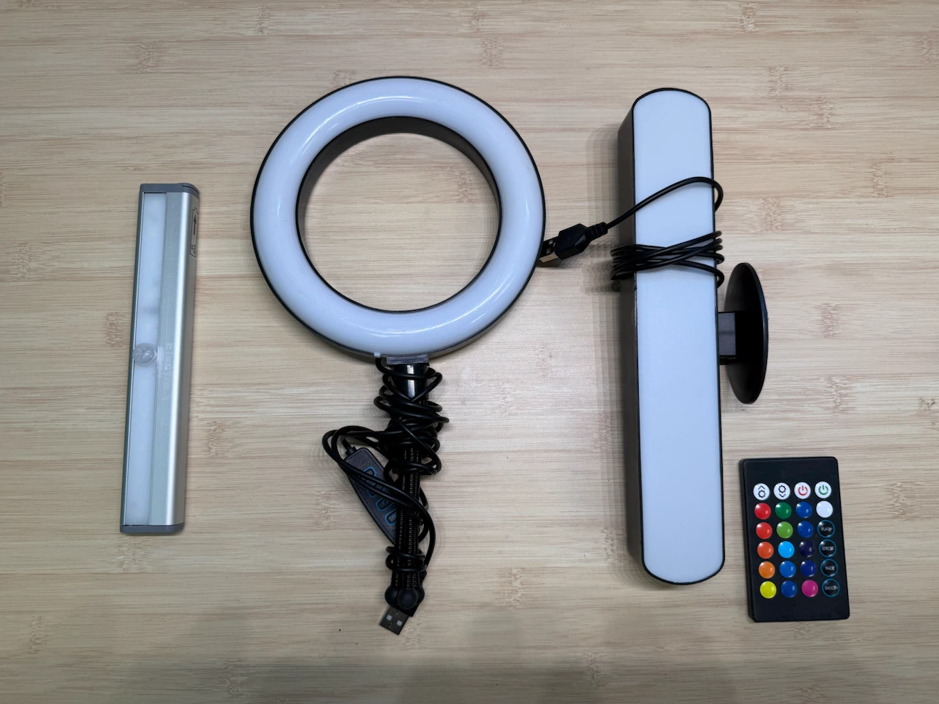 LED Lighting Set with Ring Light and Remote