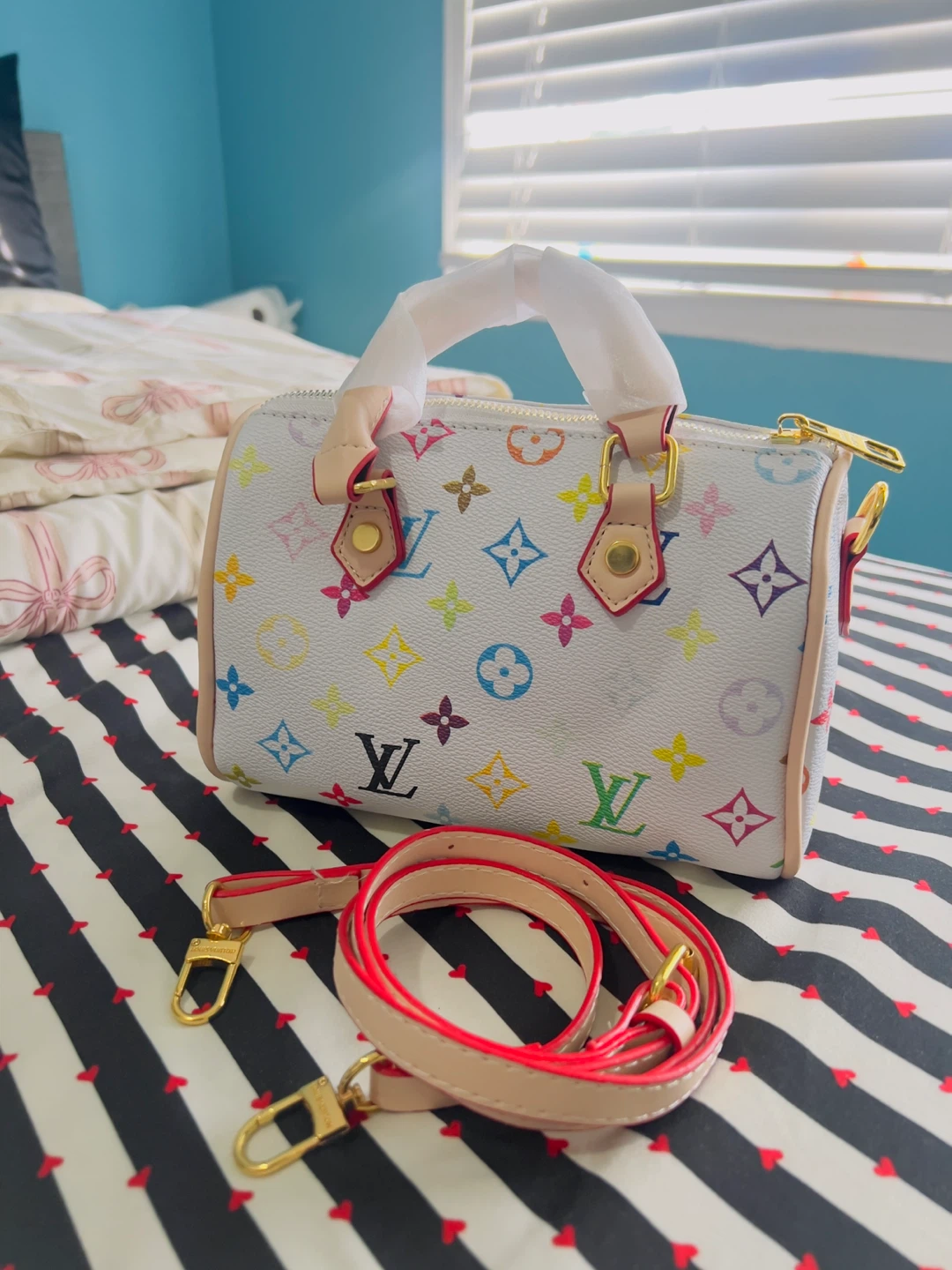 New LV speedy white monogram