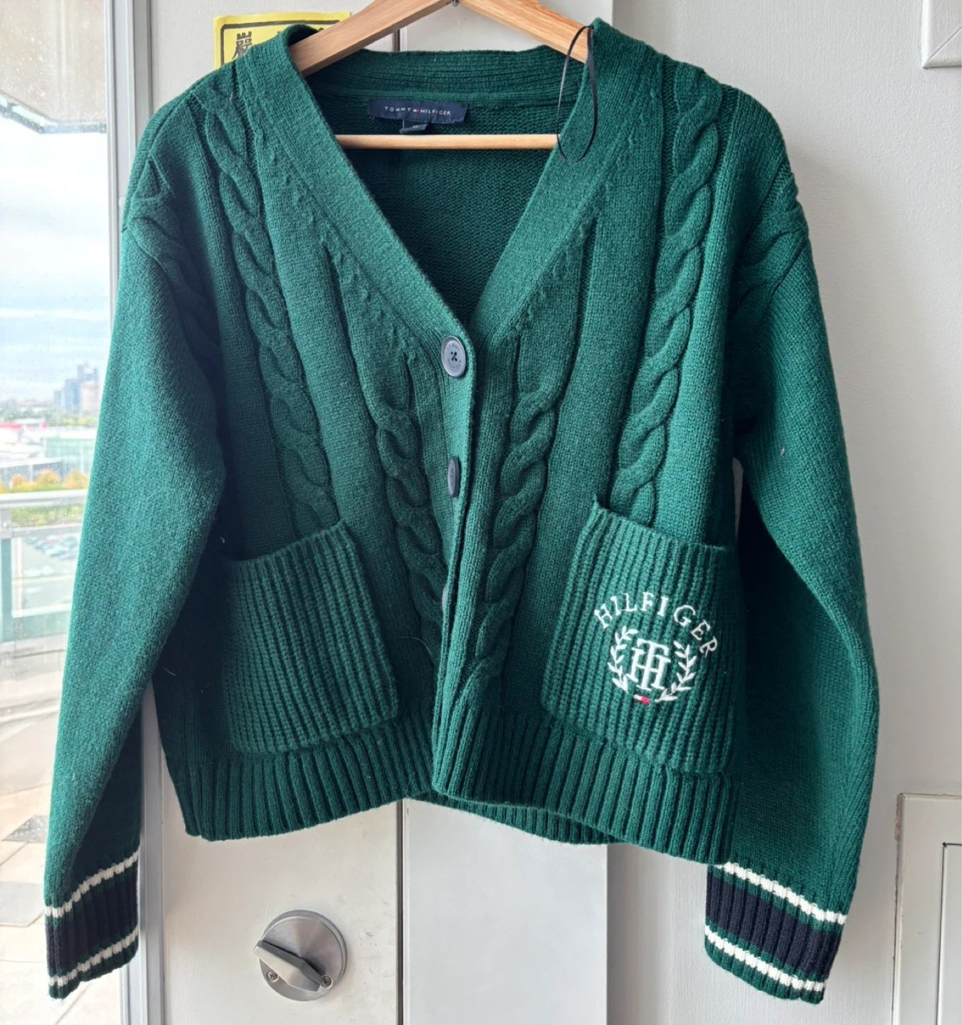 Tommy Hilfiger Green Cable Knit Cardigan - photo 5