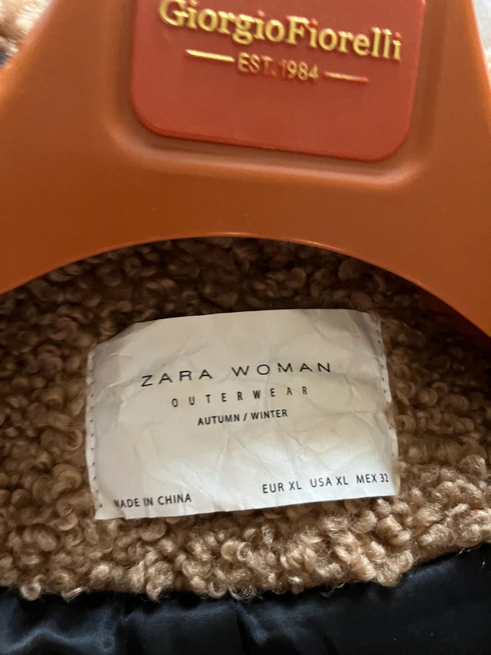 Zara Woman Teddy Coat Brown XL - photo 2