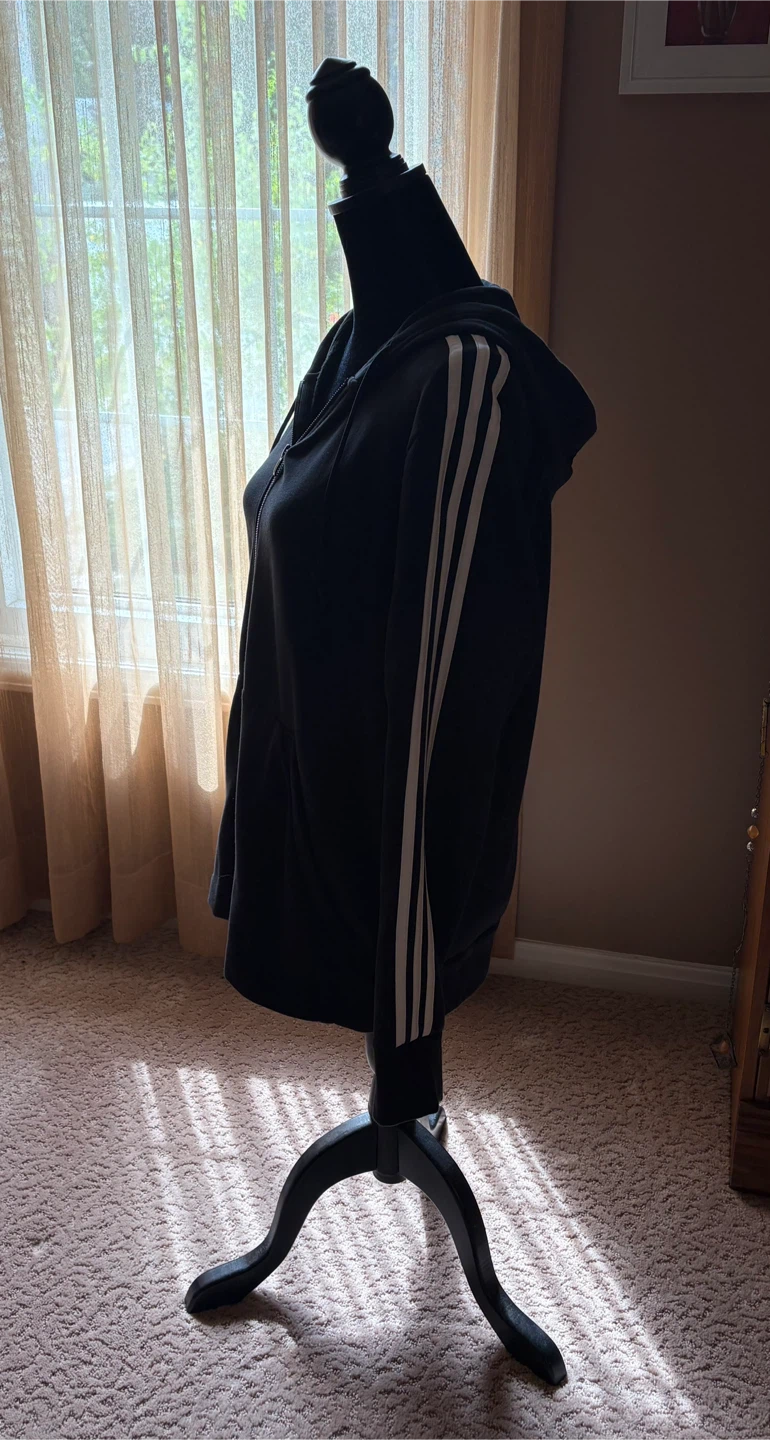 ✨✨Adidas Black Zip-Up Hoodie XL - photo 2