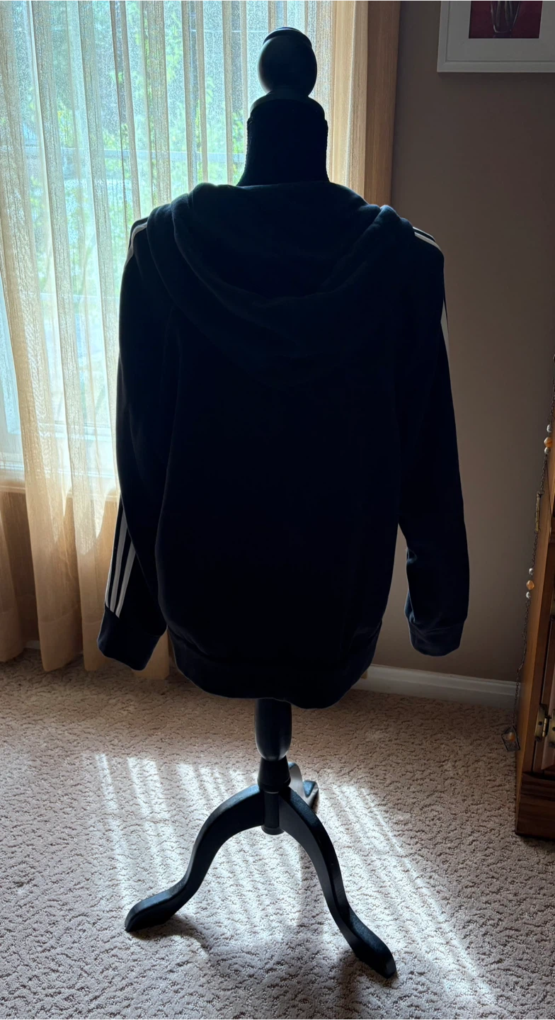 ✨✨Adidas Black Zip-Up Hoodie XL - photo 3