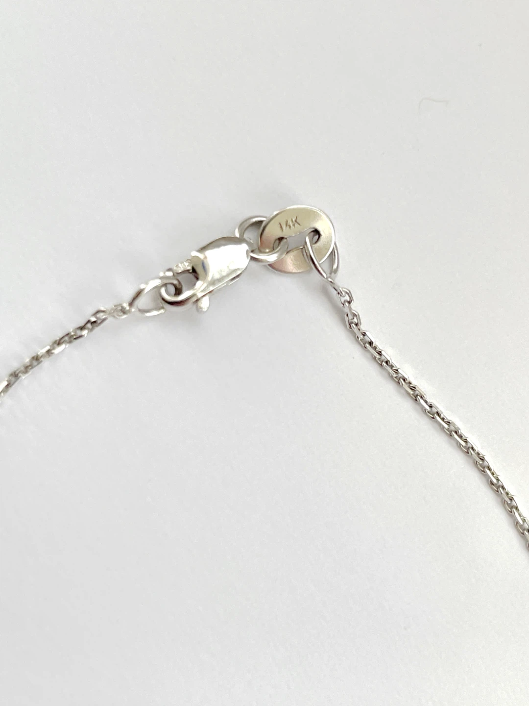14K White Gold Diamond Circle Necklace - photo 4