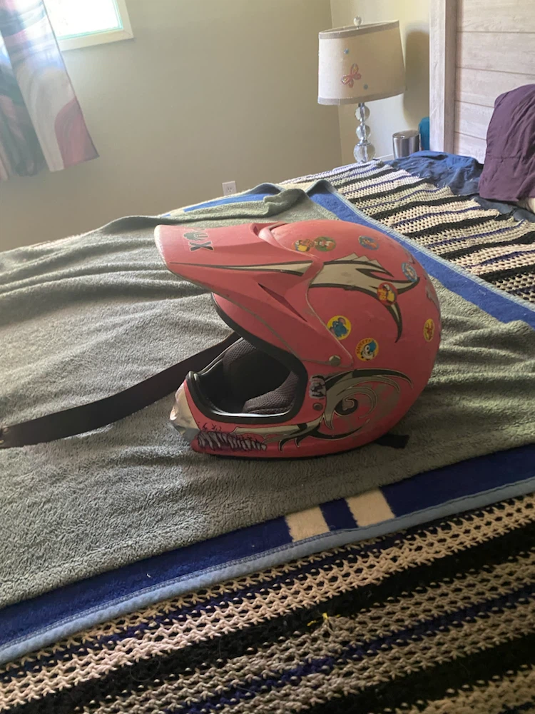 Pink Motocross Helmet