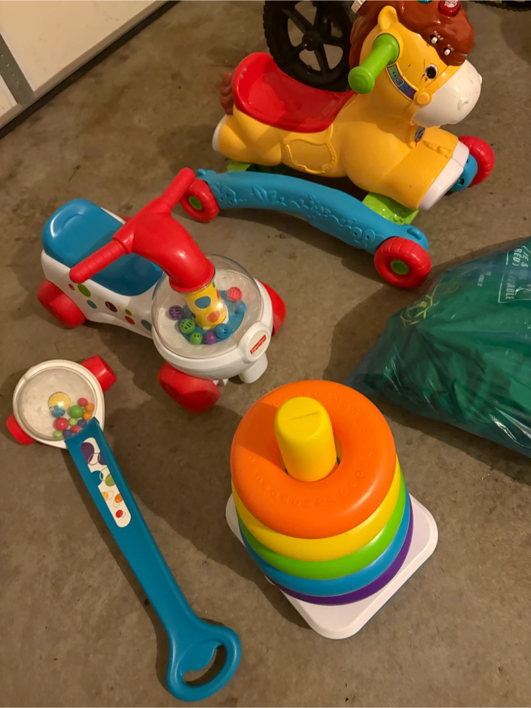 Assorted Fisher-Price baby and toddler toys
