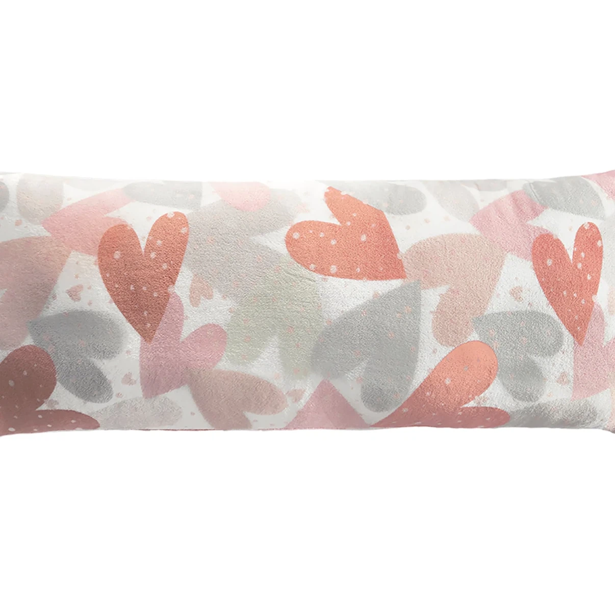 Vianney Heart Print Bolster Pillow - photo 5
