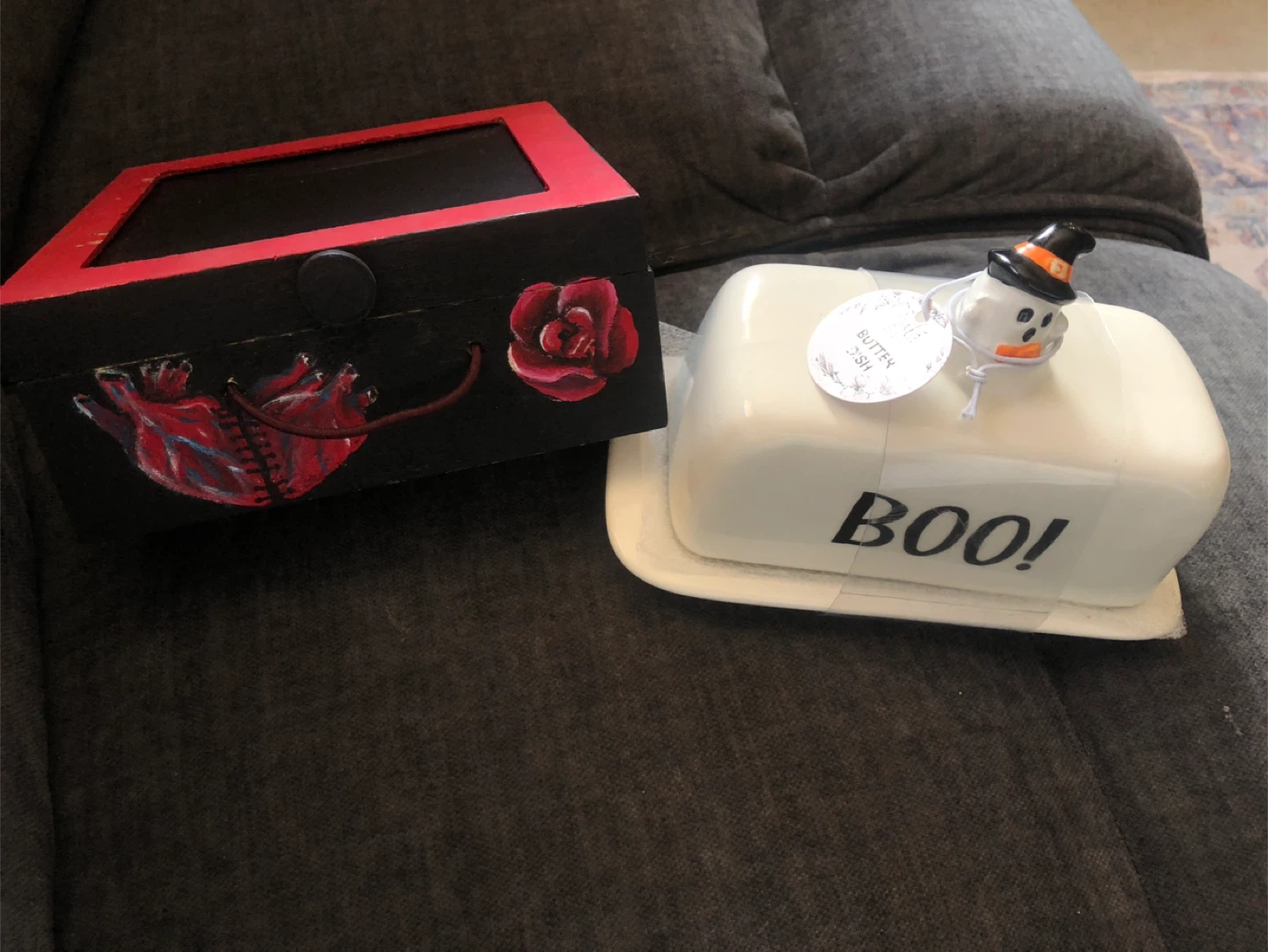 Boo Butter Dish & Anatomical Heart Box