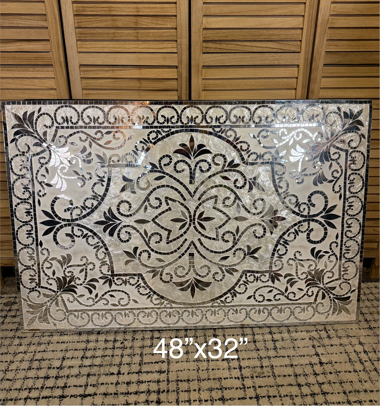 Large Decorative Mosaic Wall Mirror - photo 2
