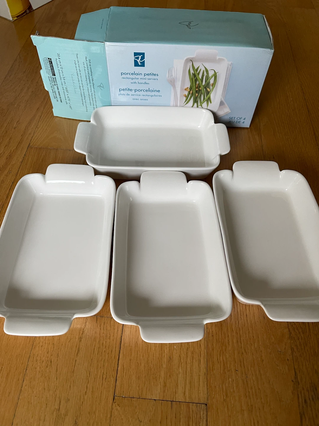 PC Porcelain Petites Rectangular Mini-Servers (Set of 4)