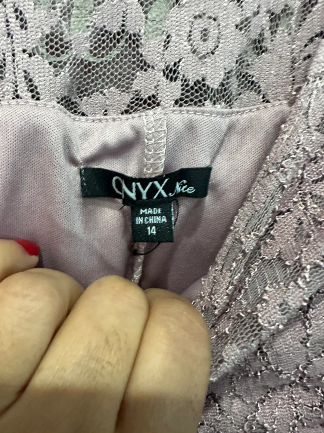 Onyx Nite Dusty Rose Lace Dress - photo 3