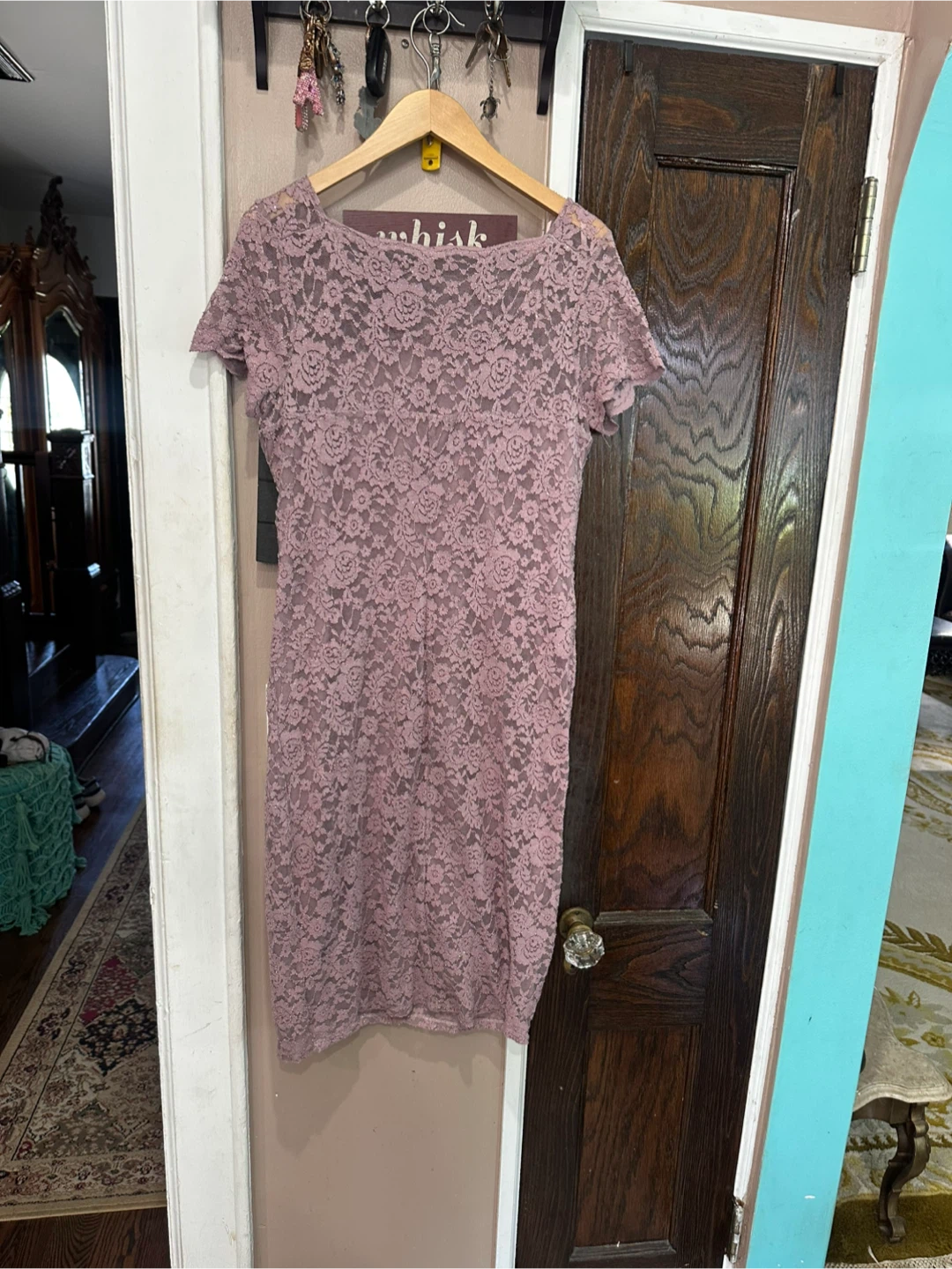 Onyx Nite Dusty Rose Lace Dress - photo 4