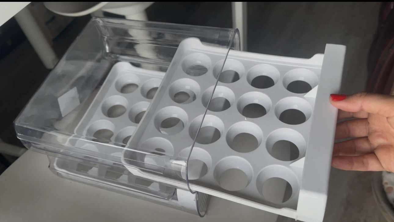 Clear Plastic Fridge Egg Holder - photo 3