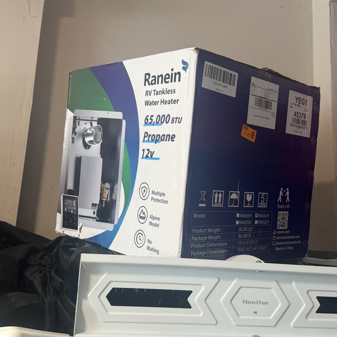Ranein 65,000 BTU Propane RV Tankless Water Heater 12V