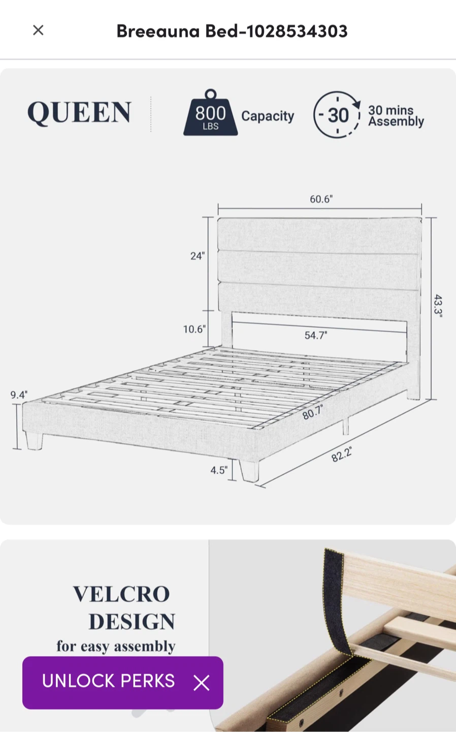 Queen Size Bed BEAND IN NEW - photo 4