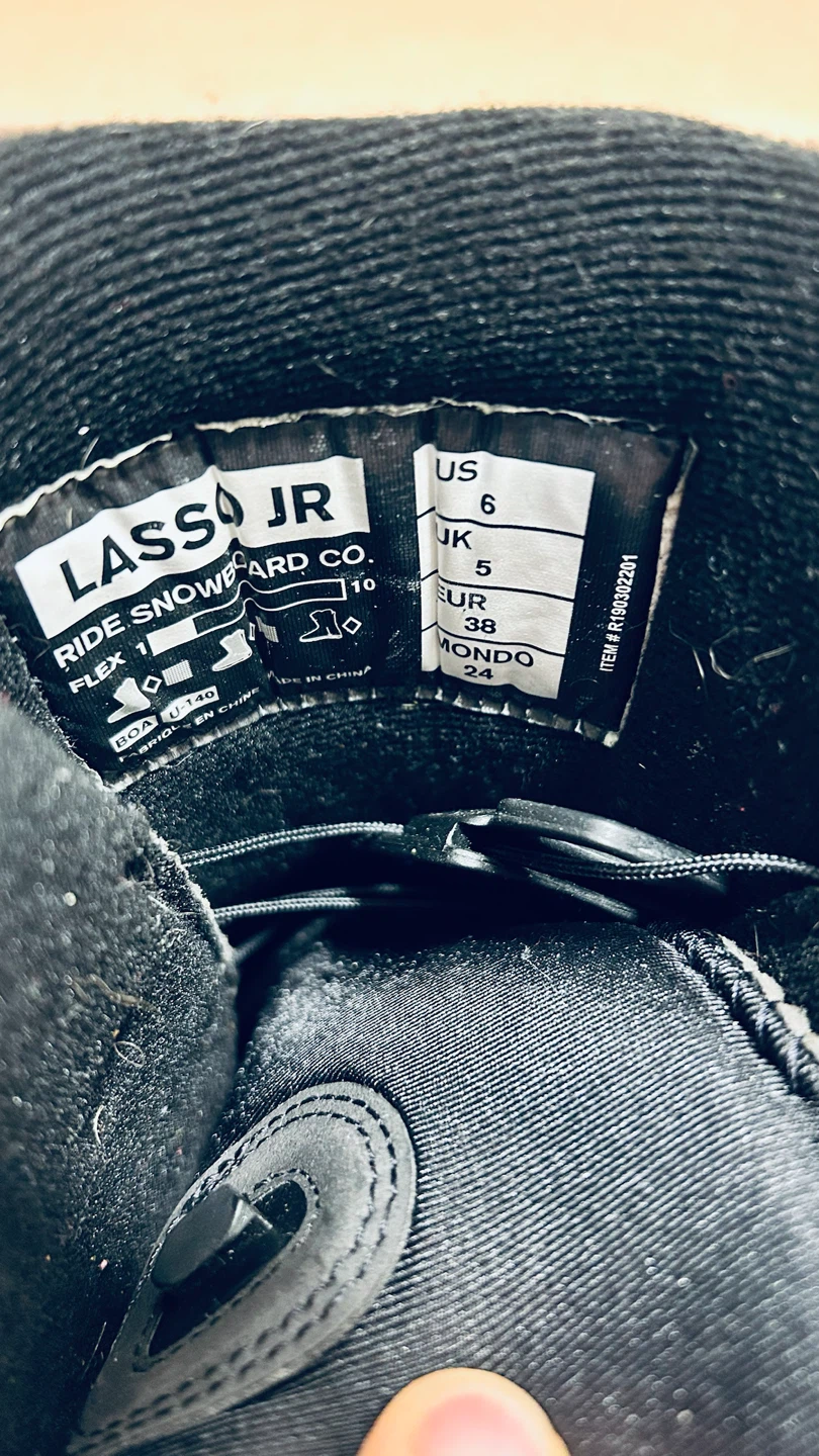 Ride Lasso Jr Snowboard Boots – Size 6 - photo 3