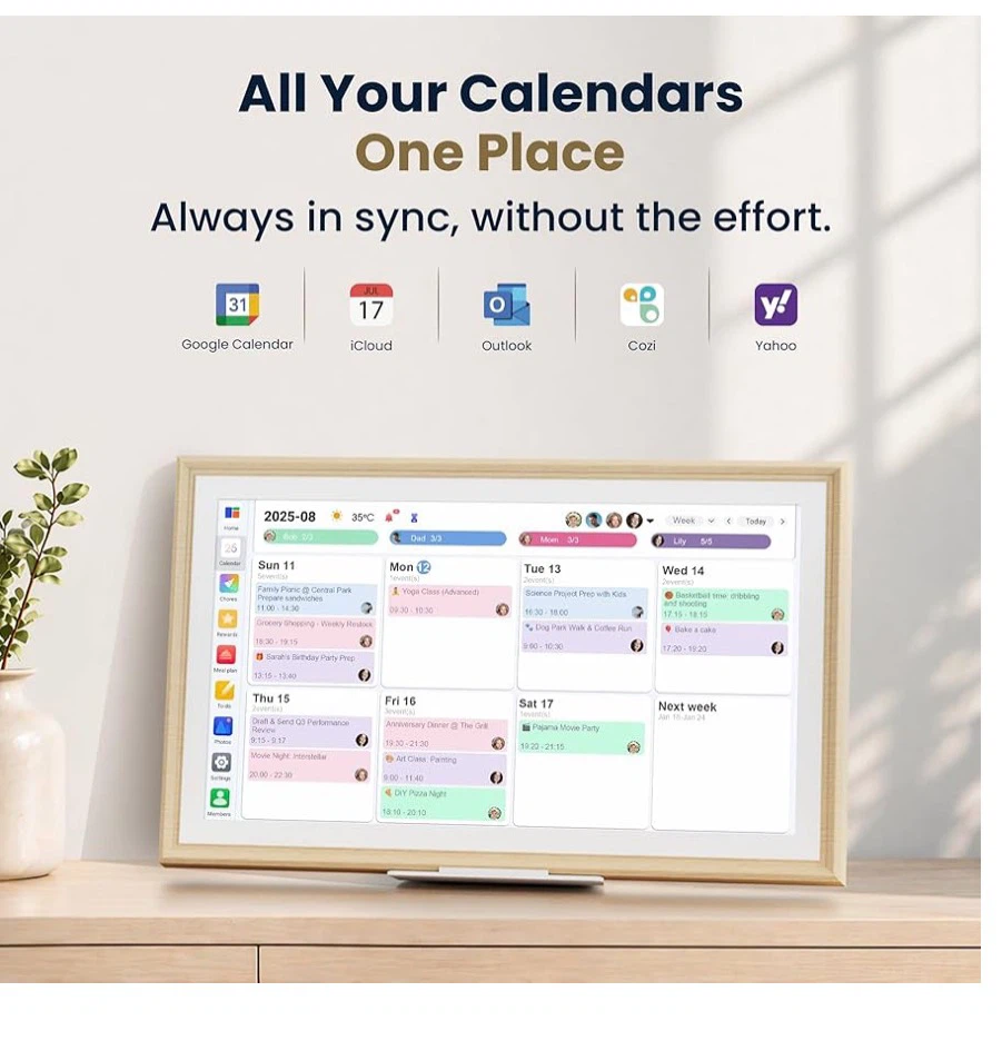 Winnovo 15.6 inch Smart Family Calendar & Photo Display