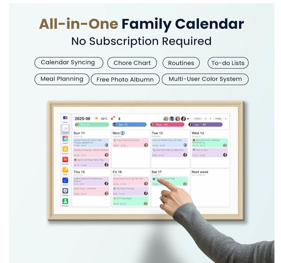 Winnovo 15.6 inch Smart Family Calendar & Photo Display - photo 2
