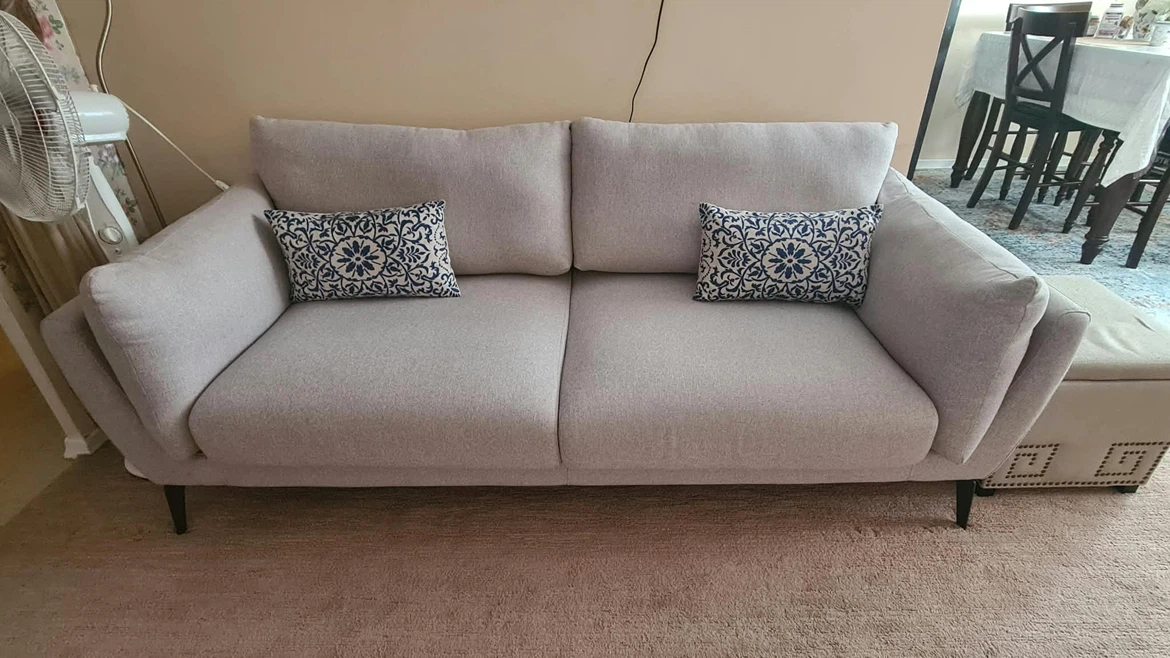 Light Grey Two-Seater Sofa
