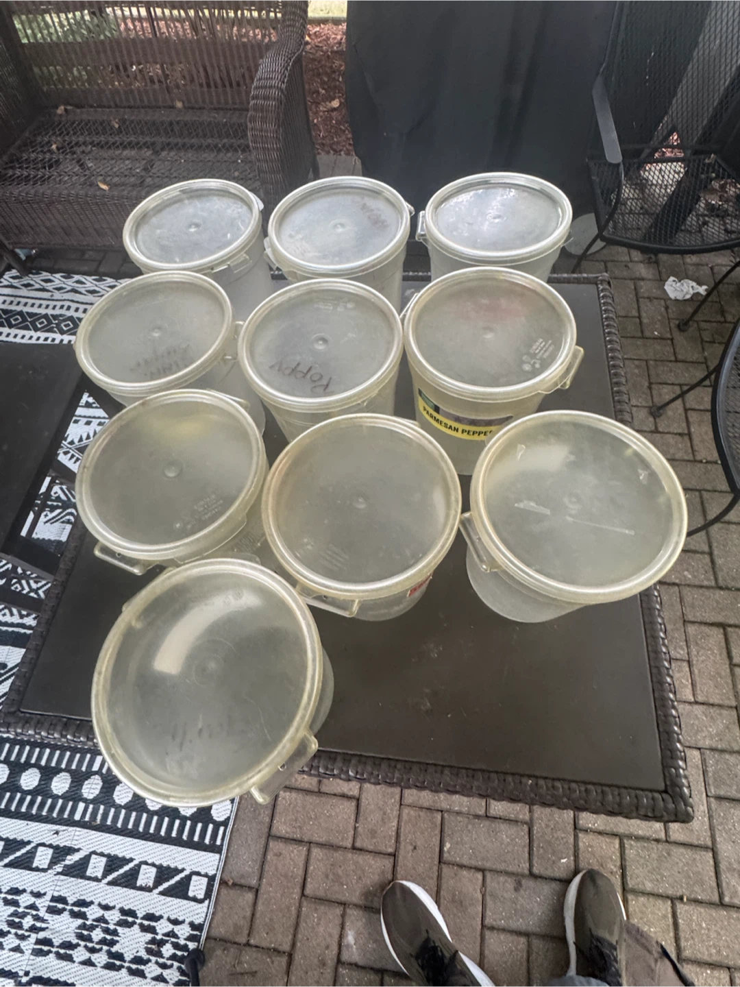 Set of 10 Cambro Round Food Storage Containers