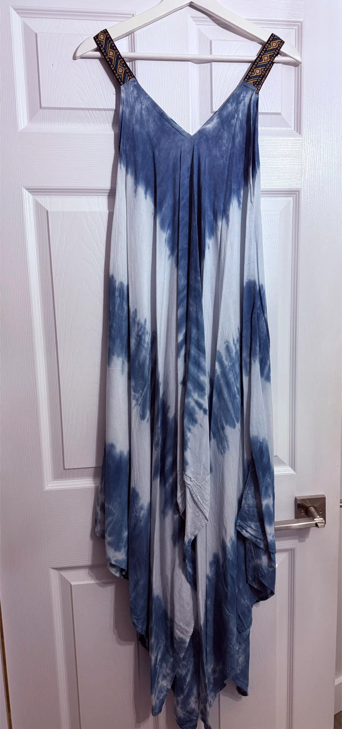 Bella Moda Blue Tie-Dye Dress - photo 2