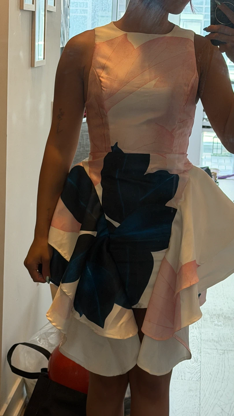 Floral Print Asymmetrical Dress