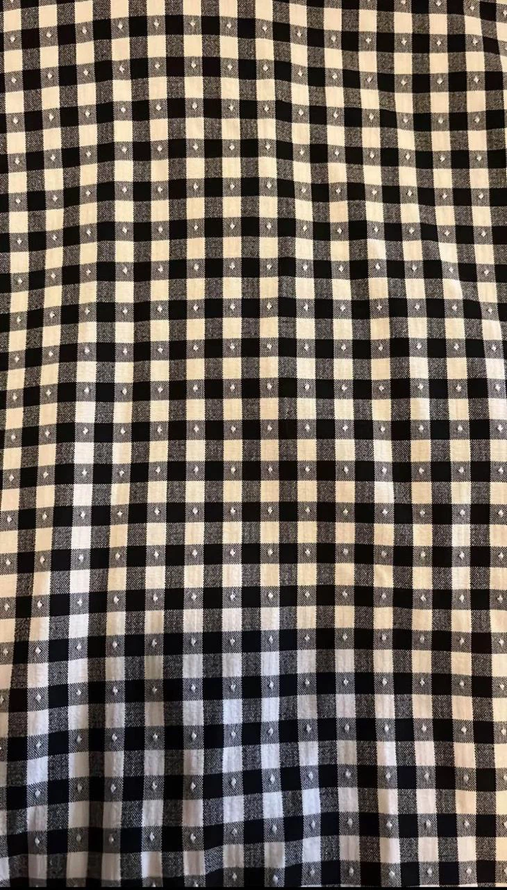 Black and white gingham tiered mini dress - photo 2