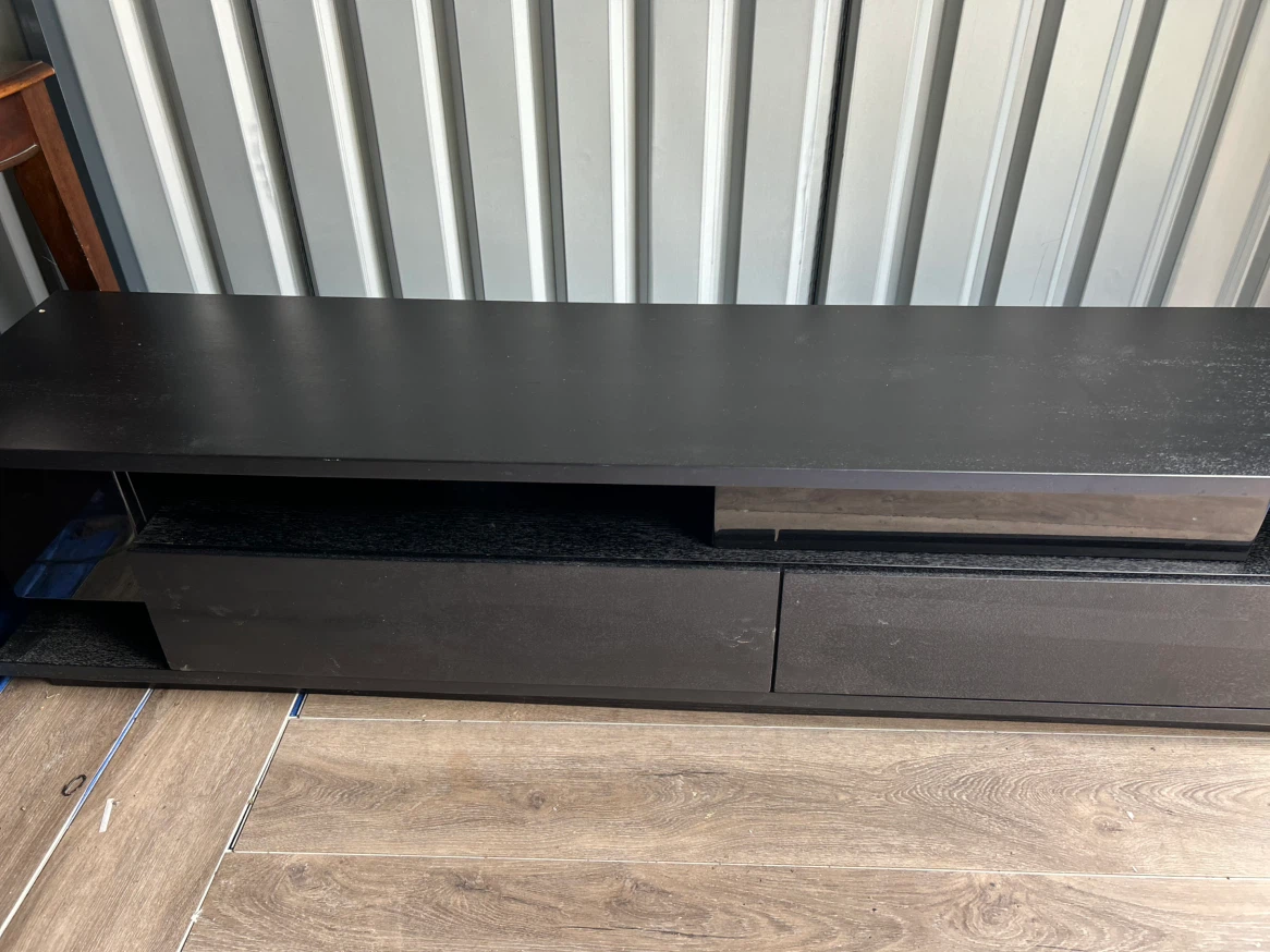 Black Modern Media Console - photo 2