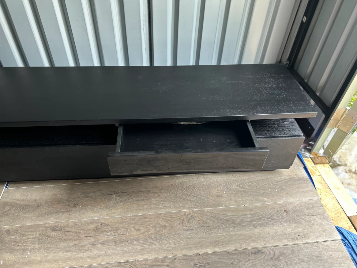 Black Modern Media Console - photo 4